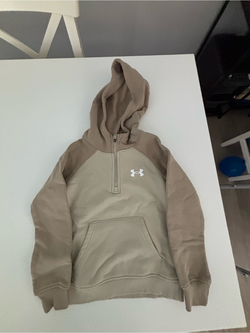 Under Armour Kids Two-Tone Tan Half-Zip Hoodie